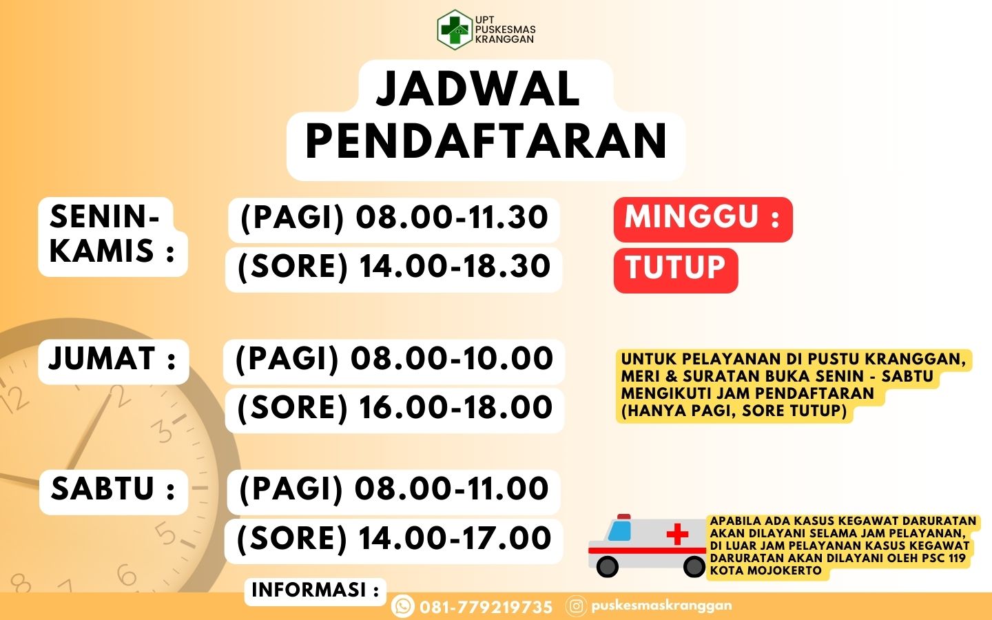 Jadwal Pelayanan
